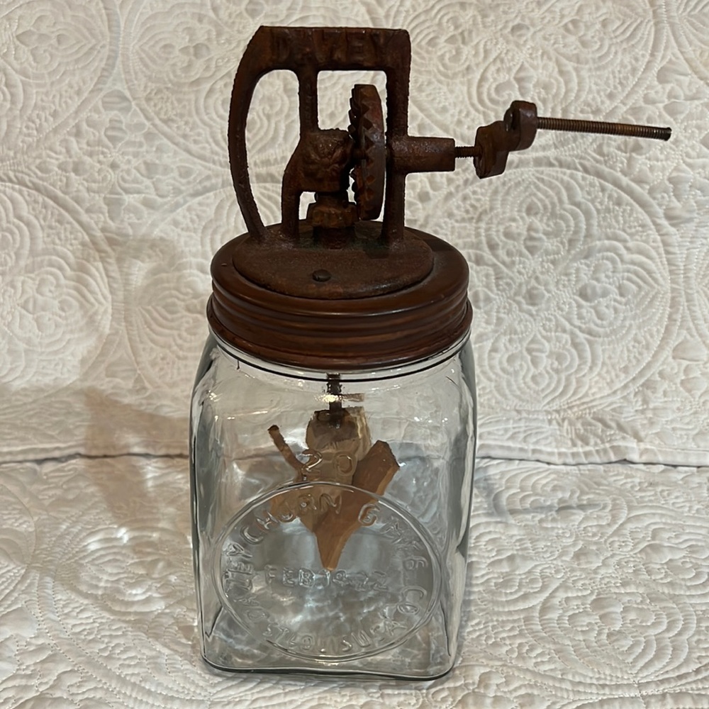 Antique Dazey glass‎  butter churn